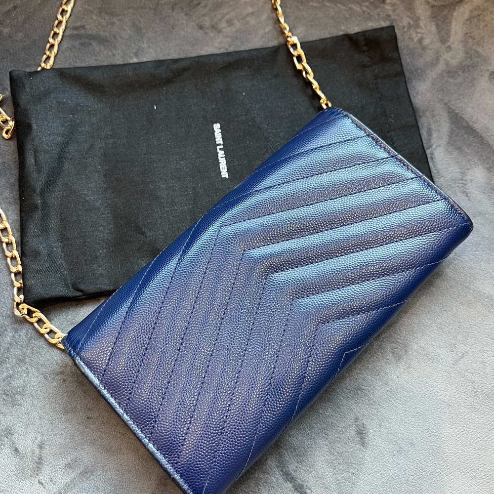 YSL cassandre envelope flap wallet on chain - Picture 9 of 15
